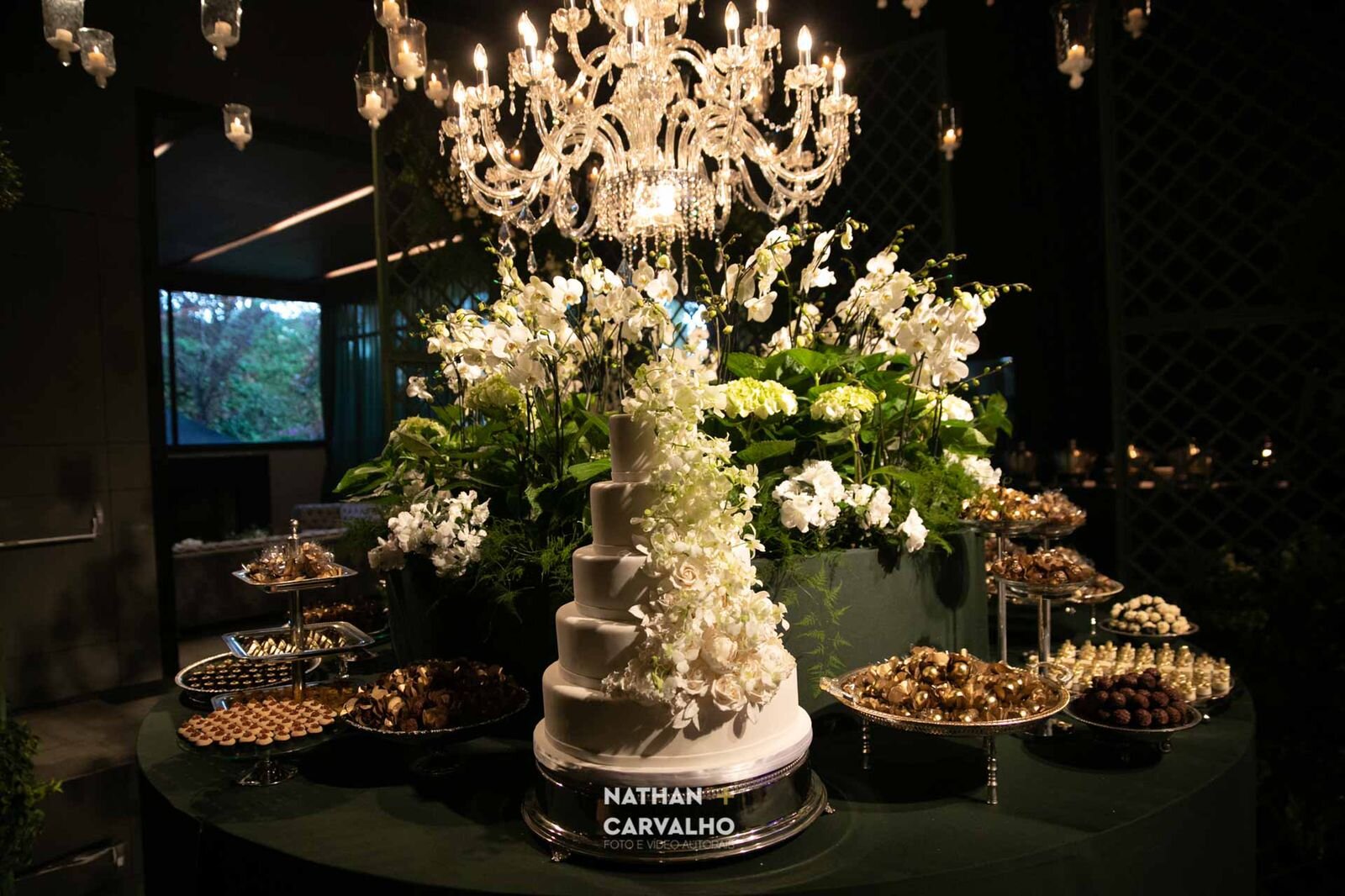 mesa do bolo casamento clássico