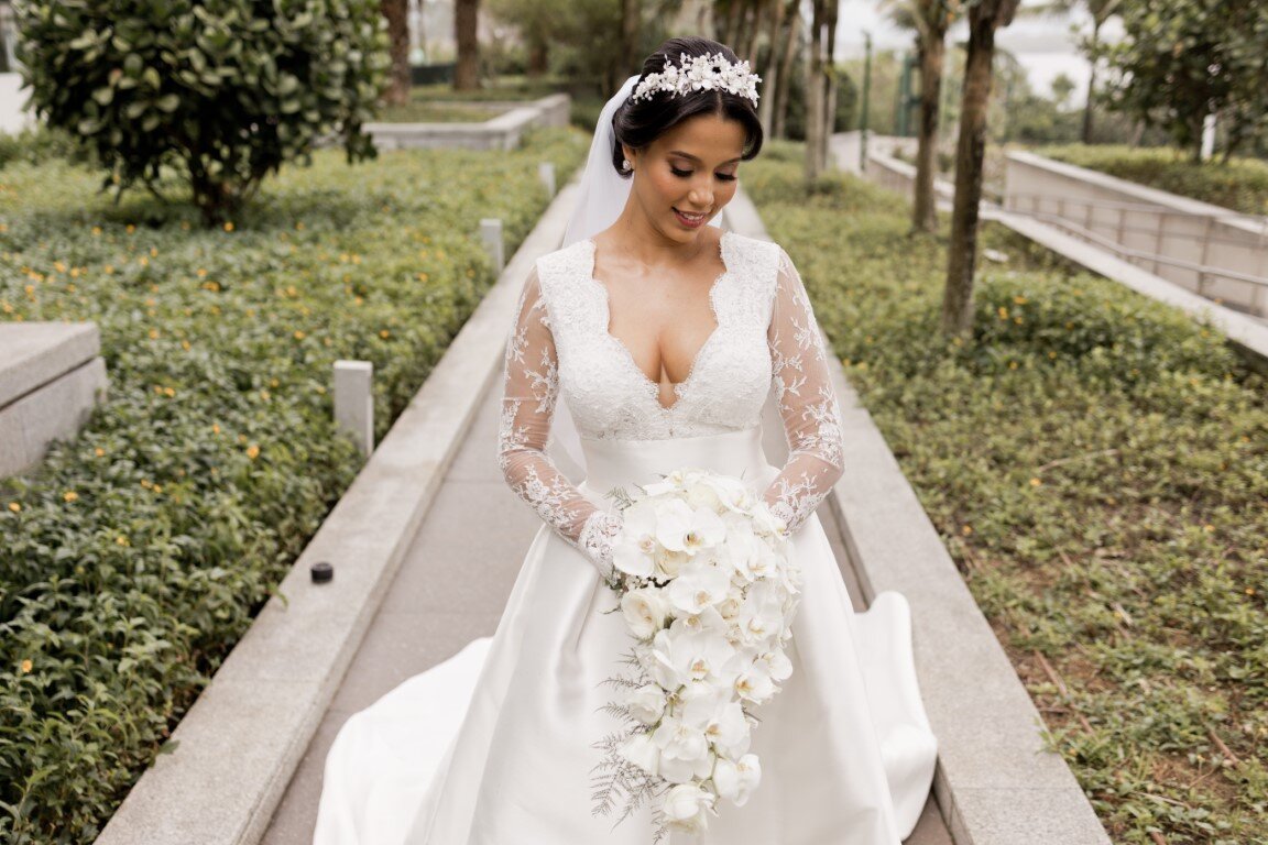 Casamento clássico: vestido da noiva - Foto Bruna Louzada