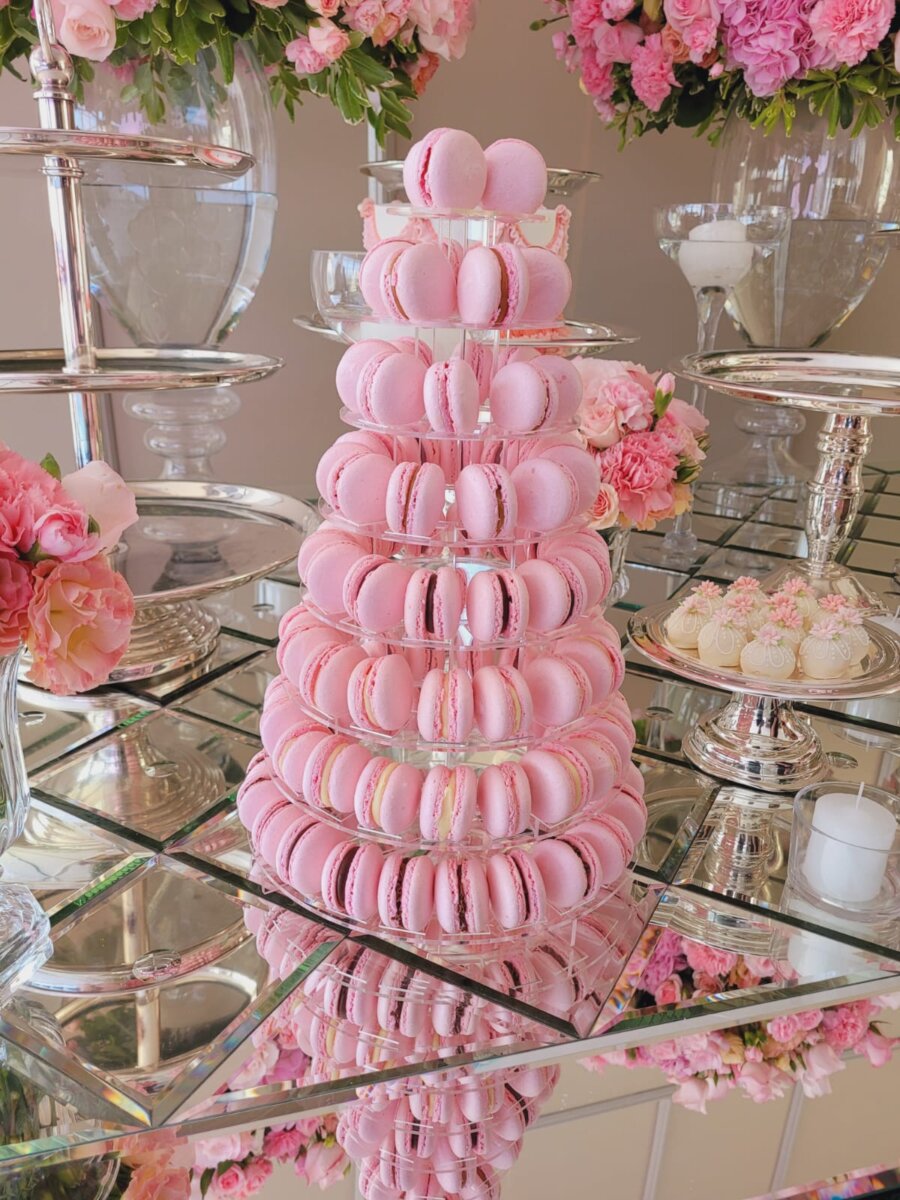 Macarons cor de rosa da Andrea Bohlke 