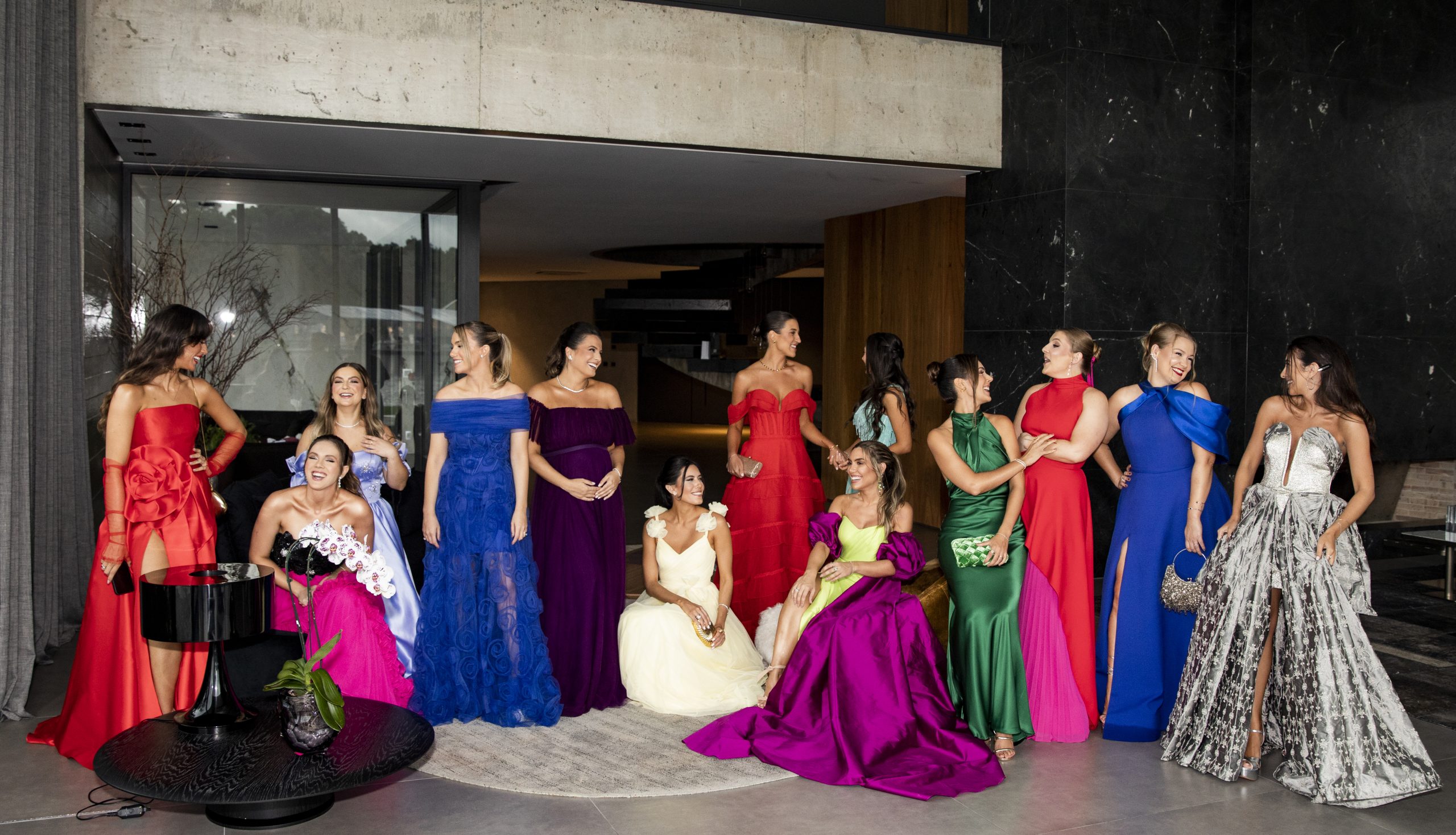 Paleta de cores dos vestidos de madrinhas | Foto: Rodrigo Sack Fotografia 