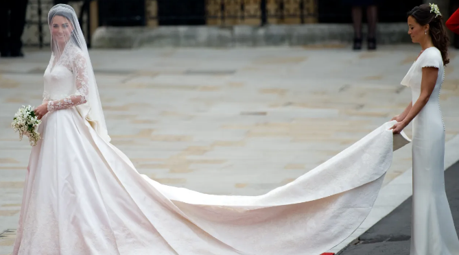 Kate Middleton, da Inglaterra, em 2011, quando se casou com o Príncipe William.