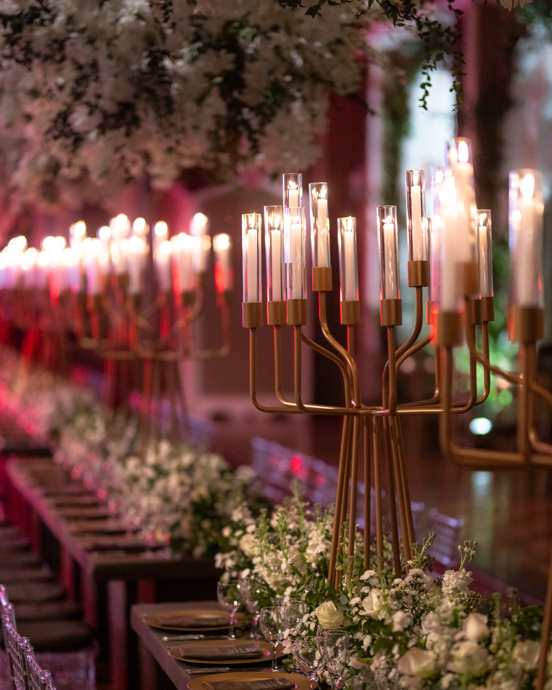 candelabros para as 200 velas | foto Pietro Kerkhoff Fotografia