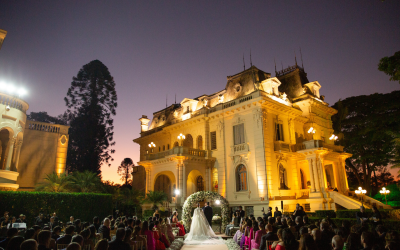 Casamento real no Palácio dos Cedros em São Paulo: Os detalhes de uma cerimônia monumental ao ar livre