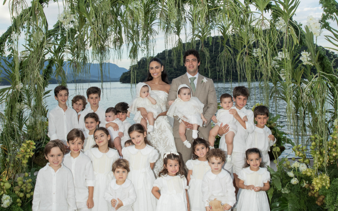 Um paraíso em  Angra dos Reis (RJ) foi palco do casamento de Saide Mattar e Alceu Vasone