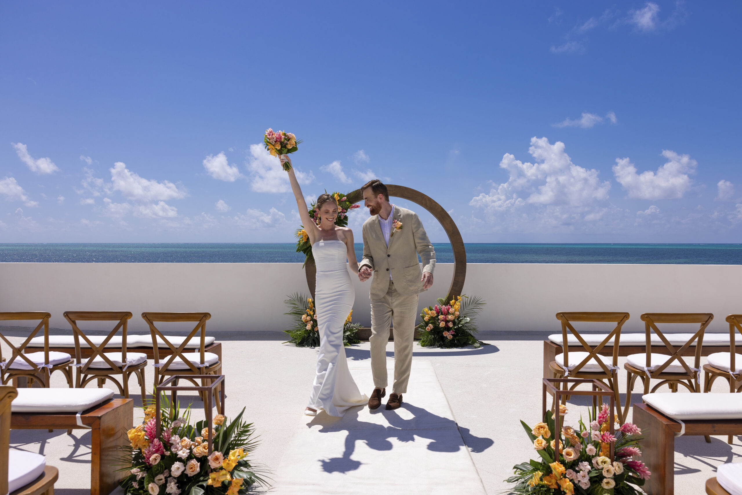 Cerimônia de casamento com vista para o Caribe | Foto: Divulgação