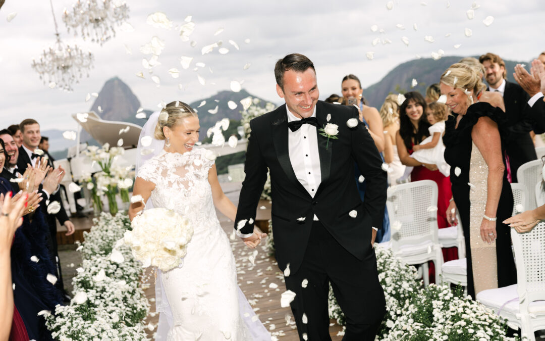 Casamento clássico, inspiração Old Money e um encontro entre Brasil e Estados Unidos