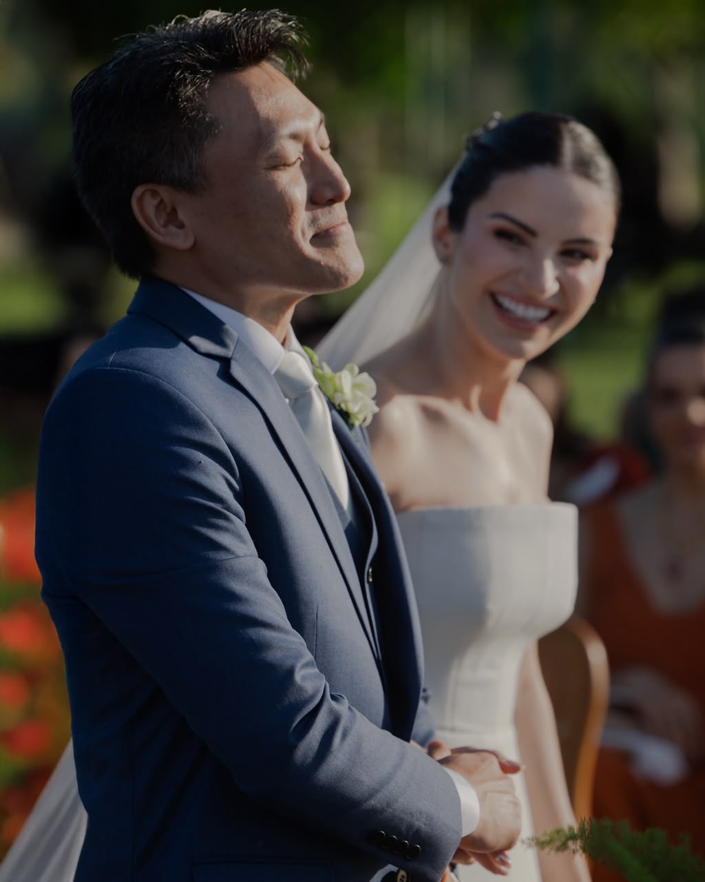 Lorena e Benjamin celebram encontro entre Brasil e Coreia em casamento na Região Serrana do Rio