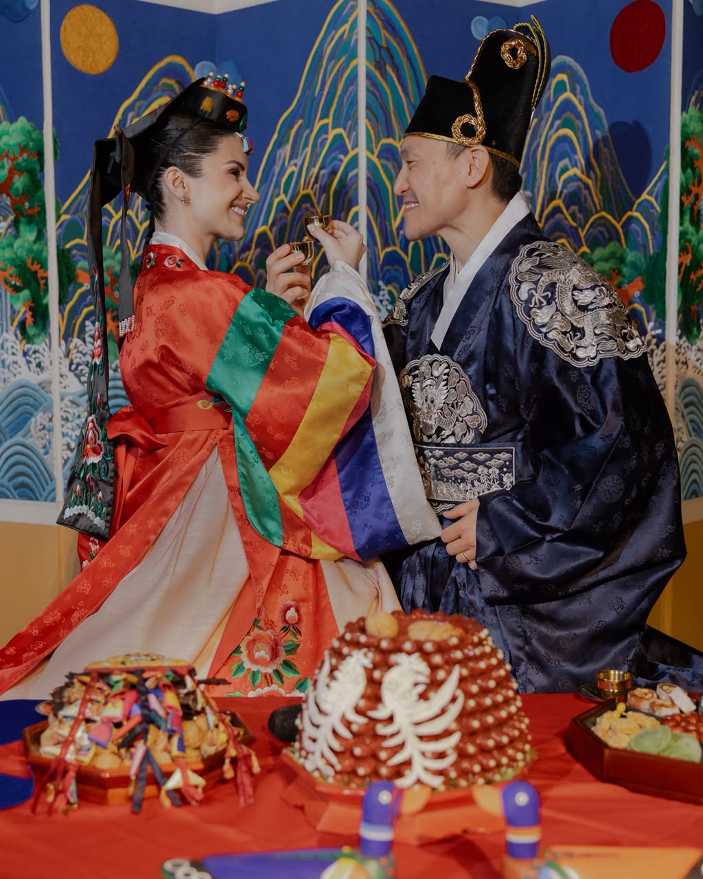 Lorena e Benjamin celebram encontro entre Brasil e Coreia em casamento na Região Serrana do Rio